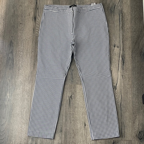 Theory Pants - Theory Blue & White Gingham Cropped Pants